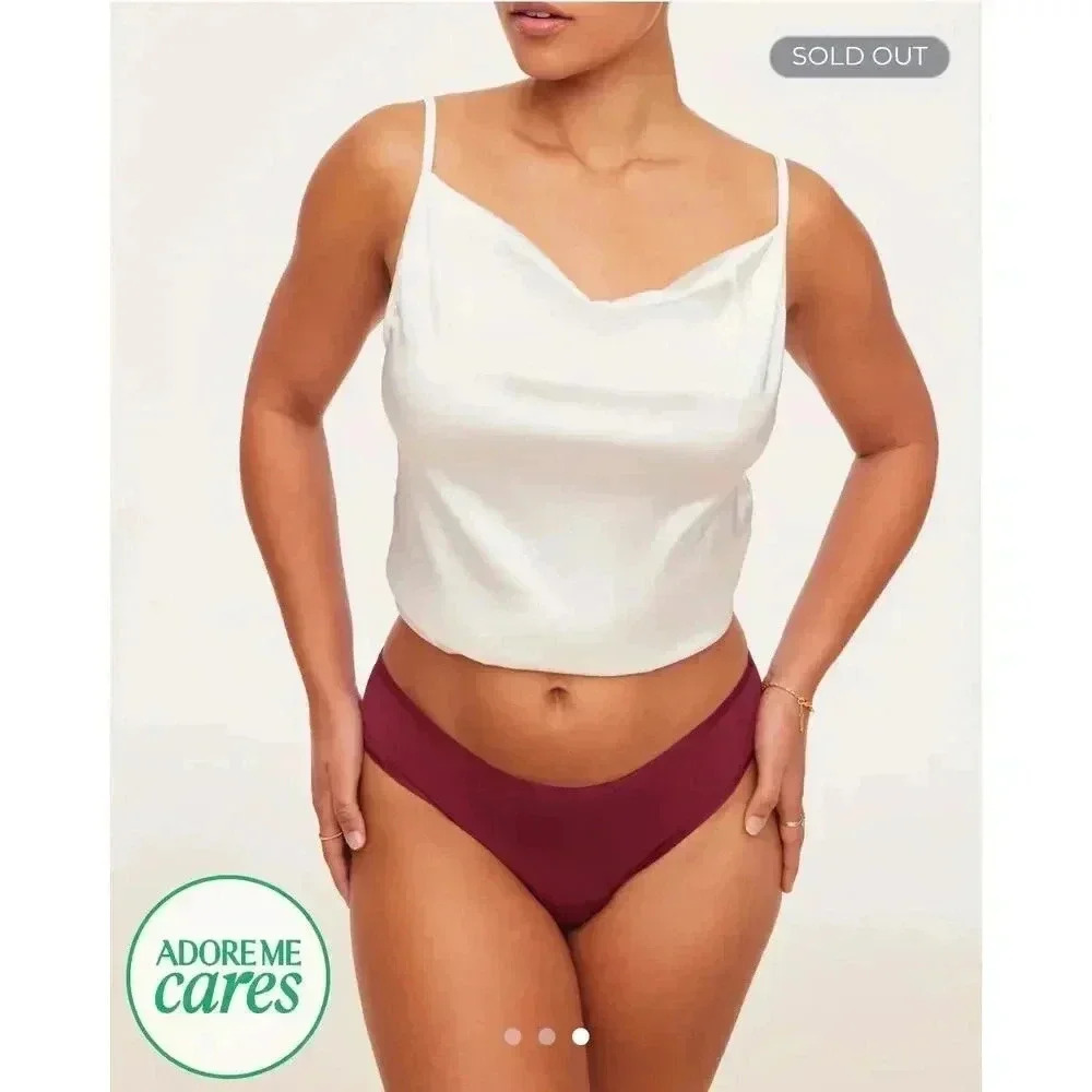Adore Me cheeky panties Sz0X in Rhubarb NWT